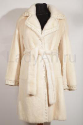 Эксклюзивное норковое пальто, цвет паломино.