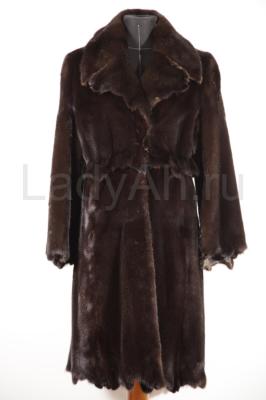 Норковое пальто в шикарном мехе как blackglama, цвет горький шоколад. 