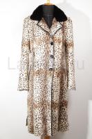 Эксклюзивное экстравагантное пальто из теленка с леопардовым принтом.