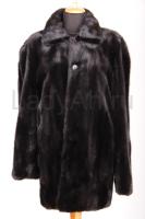 Мужской норковый полушубок, перевертыш, цвет черный бриллиант