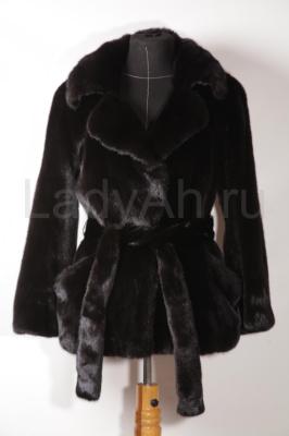 Норковый полушубок/жакет, английский воротник.
