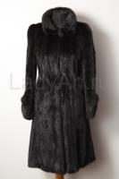 Элегантная норковая шубка. Цвет чёрный бриллиант.