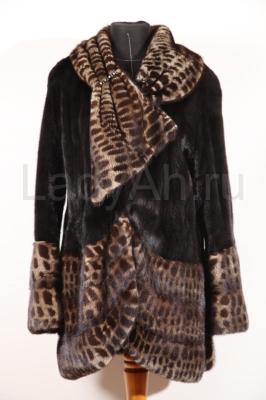 Эксклюзивный удлиненный норковый полушубок. 