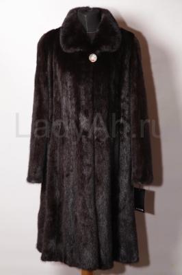 Новая норковая шуба, цвет горький шоколад. 