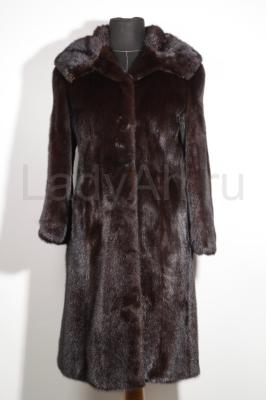 Привлекательная норковая шуба с капюшоном, цвет горький шоколад. задвоено!!! Это 3260