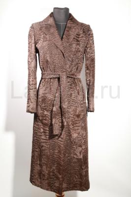 Восхитительное пальто из каракульчи, цвет шоколад. 