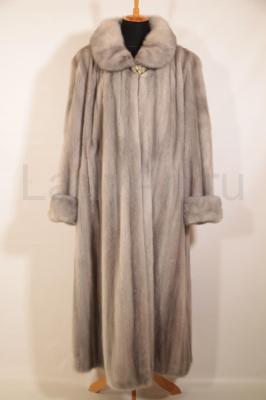 Королевская норковая шуба в пол, цвет сапфир. Marco Varni. 