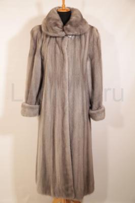 Норковая шуба, цвет сапфир. 