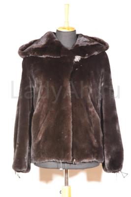 Норковый полушубок с капюшоном. Blackglama. 