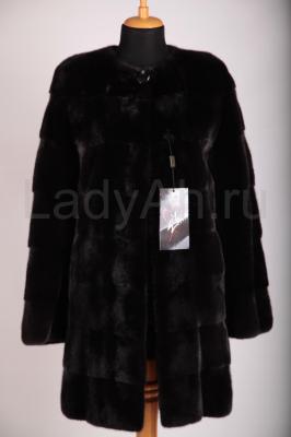 Новая норковая шуба в шикарном мехе, поперечка, цвет черный бриллиант. 