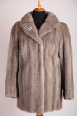 Норковый полушубок, цвет Silver.