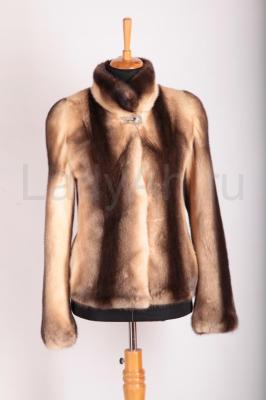 Норковый полушубок, переход цвета.