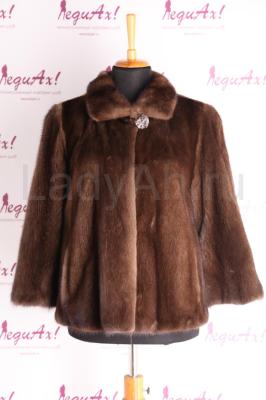 Норковый полушубок, цвет орех. 