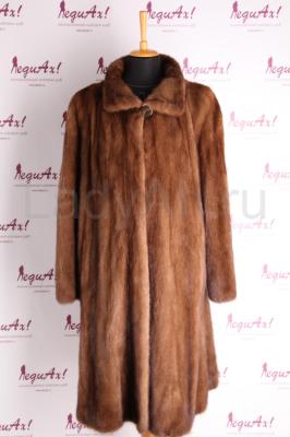 Норковая шуба в шикарном мехе, цвет светлый орех, Marco Varni.