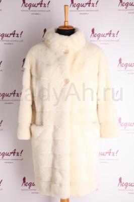Изящная норковая шубка, цвет жемчуг. Nafa mink.