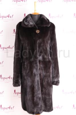 Классическая норковая шуба, цвет черный бриллиант.