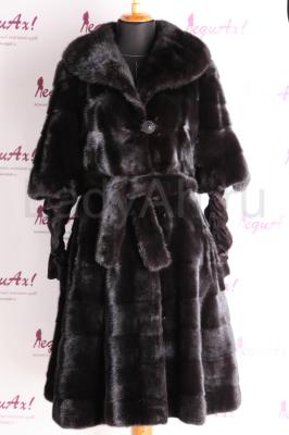 Роскошная норковая шуба в шикарном мехе, цвет черный бриллиант. 