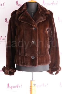 Стриженый норковый полушубок в шикарном мехе.