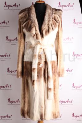 Экстравагантная норковая шуба, полустрижка, переход цвета. 