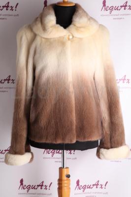 Норковый полушубок, переход цвета.