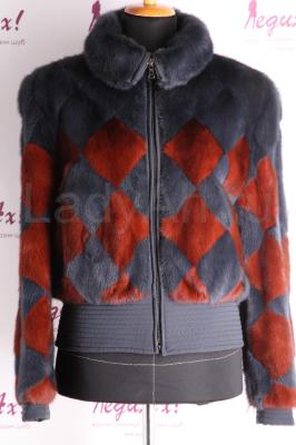 Стильный дизайнерский норковый полушубок.