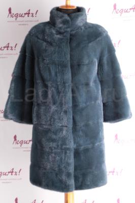 Чудесная норковая шубка, цвет морской волны.
