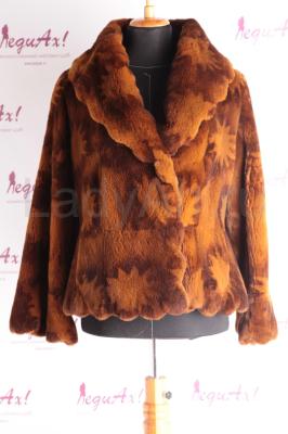 Короткий стриженный норковый полушубок в шикарном мехе, принт. Mala Mati.