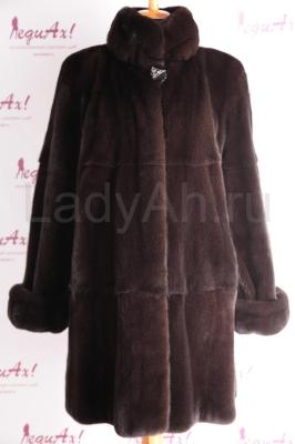 Шикарный удлиненный норковый полушубок. Makis Roussoulis. Blackglama.