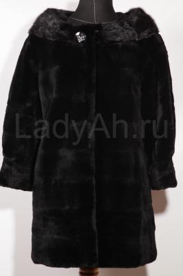 Стильный полушубок из кролика-рекса.