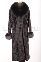Роскошная шуба из каракульчи и из черной лисы