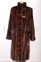 Норковая шуба с накладными карманами Naomi