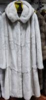 Новая норковая шуба с капюшоном, цельная, цвет жемчуг