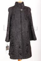 НОВАЯ шуба из каракульчи, трапеция, воротник стойка