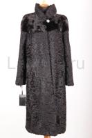 НОВАЯ шуба из каракульчи комбинированная с норкой