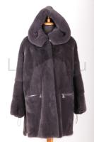 Новый шикарный норковый удлиненный полушубок, мех нафа, цвет графит. Качество Люкс.