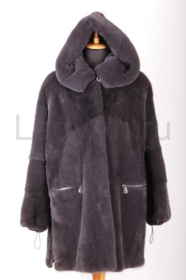 Новый шикарный норковый удлиненный полушубок, мех нафа, цвет графит. Качество Люкс.