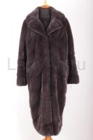 Новая норковая шуба цвет графит, фасон кокон, накладные карманы на магнитах