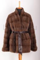 Новый норковый полушубок, V ворот, поперечка
