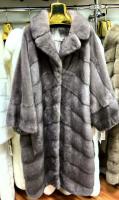 Новая норковая шуба из аукционной норки, цвет сильвер, английский воротник.
