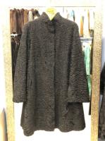 Новая норковая шуба, фасон трапеция, черного цвета, фабрика Светлана