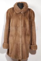 Изысканный норковый полушубок, цвет пастель. 