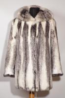 Удлиненный норковый полушубок с капюшоном. Крестовка. Греция.