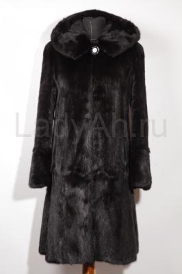 Классическая норковая шуба с элементами годе.